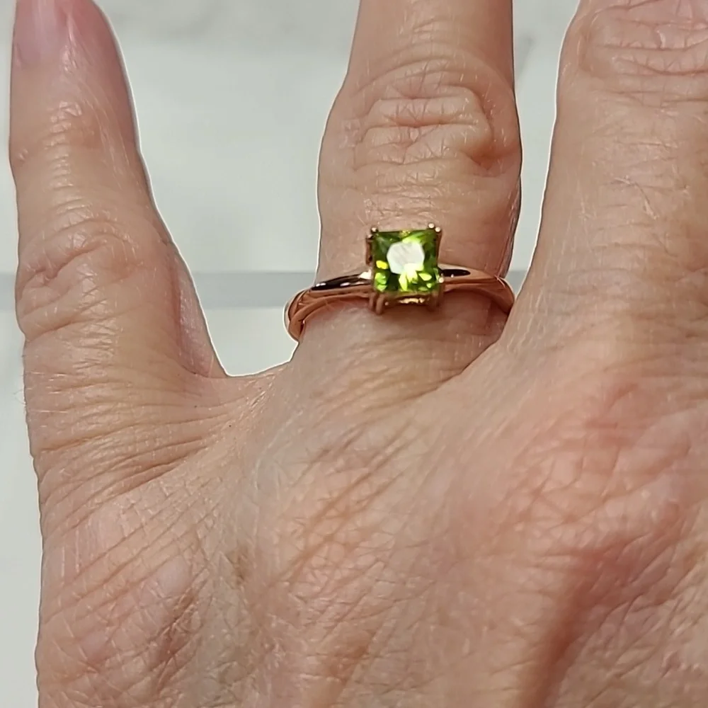 Peridot Rose Gold Ring